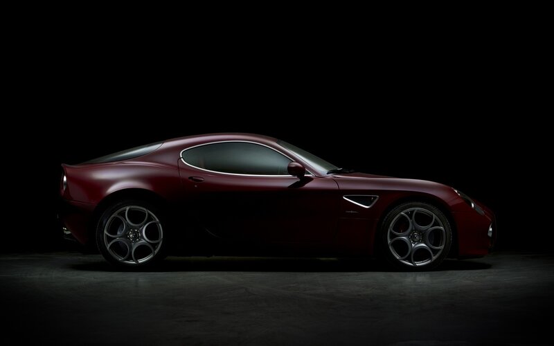 Red Alfa Romeo sports car