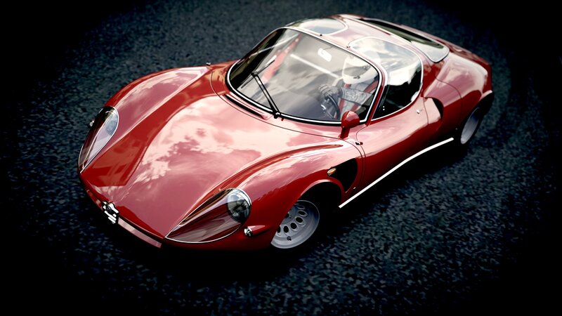 Red Alfa Romeo sports car