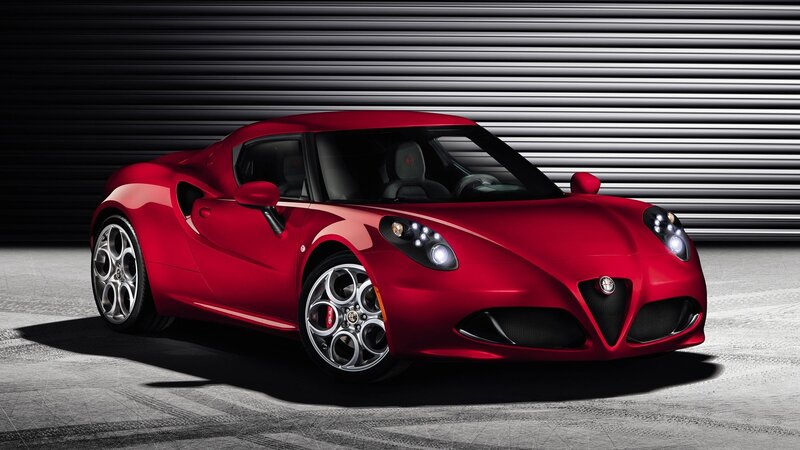 Red Alfa Romeo sports car