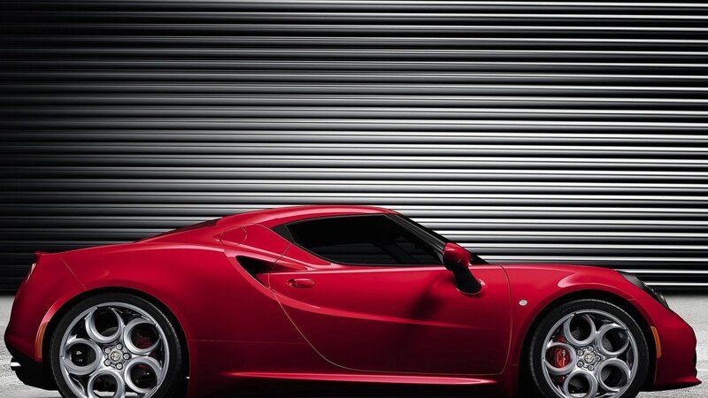 Red Alfa Romeo sports car
