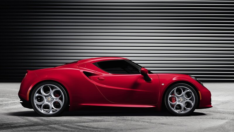 Red Alfa Romeo sports car
