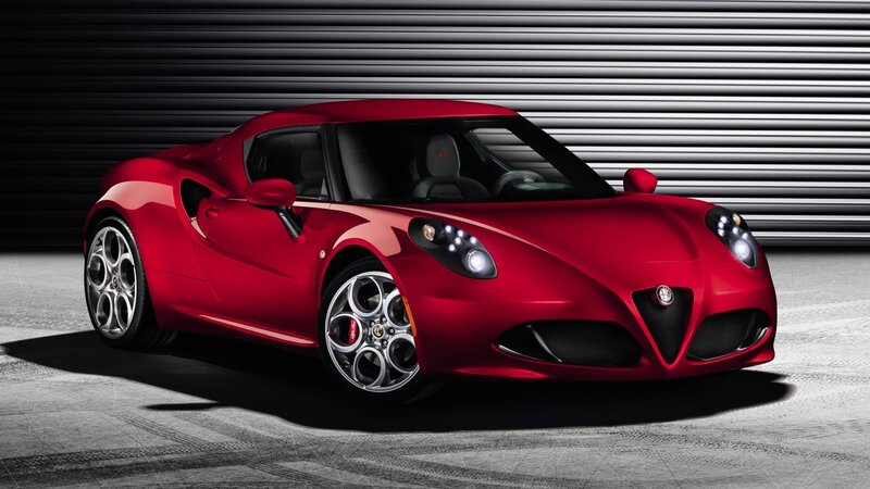 Red Alfa Romeo sports car