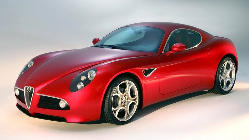 red alfa romeo sports car