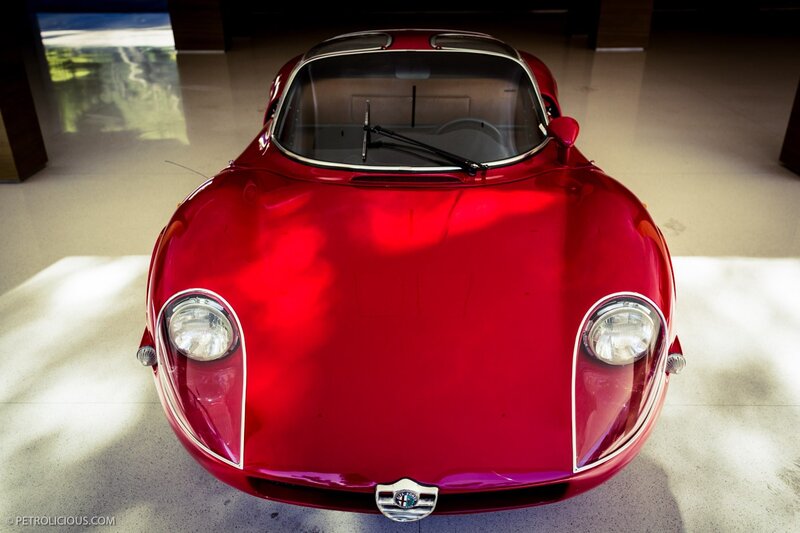 Red Alfa Romeo sports car