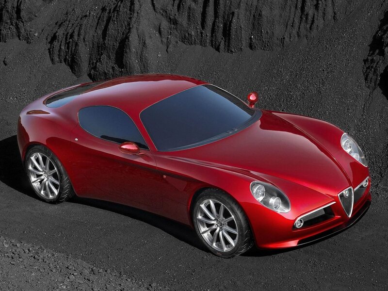 Red Alfa Romeo sports car