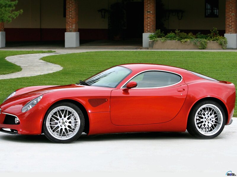 Red Alfa Romeo sports car