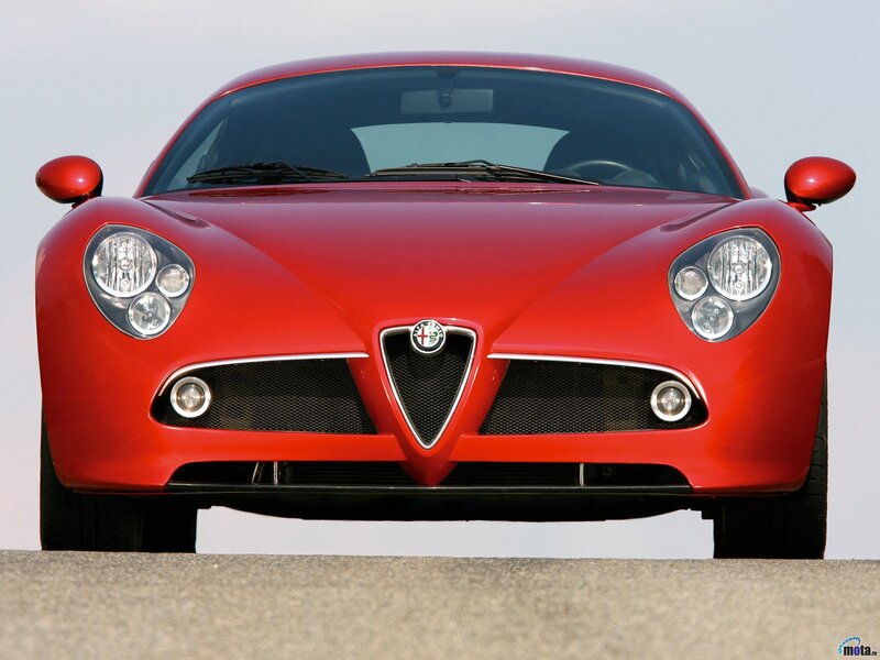 Red Alfa Romeo sports car