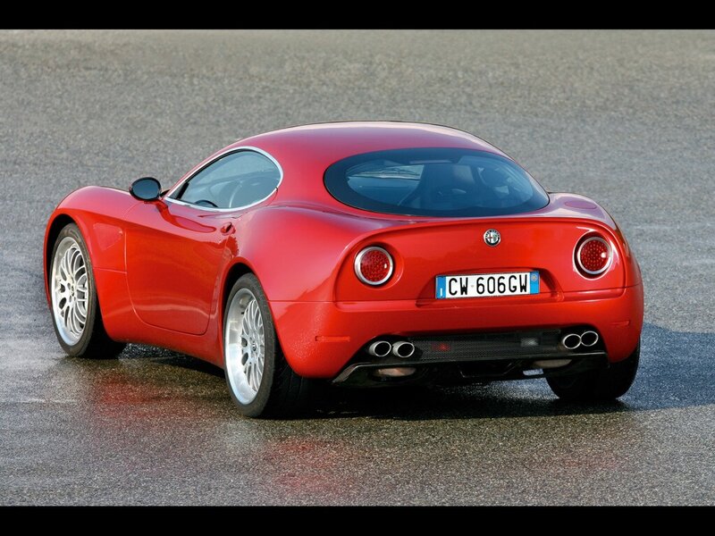 red alfa romeo sports car