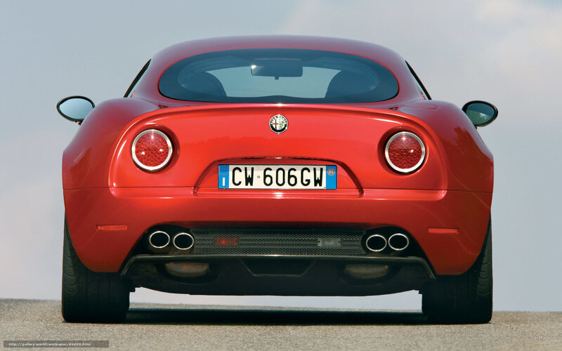 Red Alfa Romeo Sports Car — Neutral, Photograph