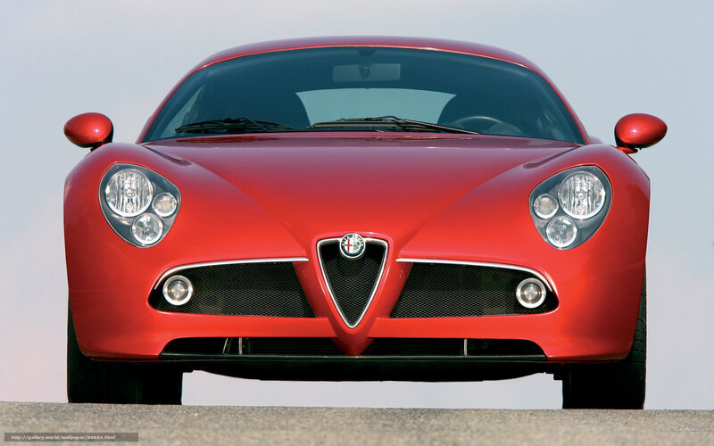 Red Alfa Romeo Sports Car — Neutral