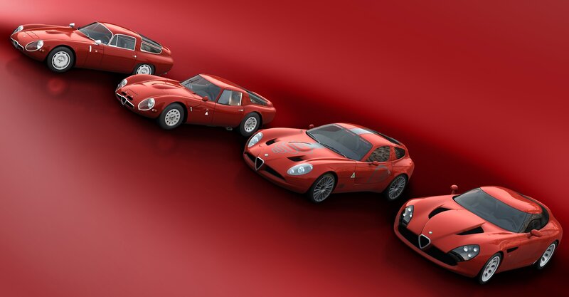 Red Alfa Romeo sports cars
