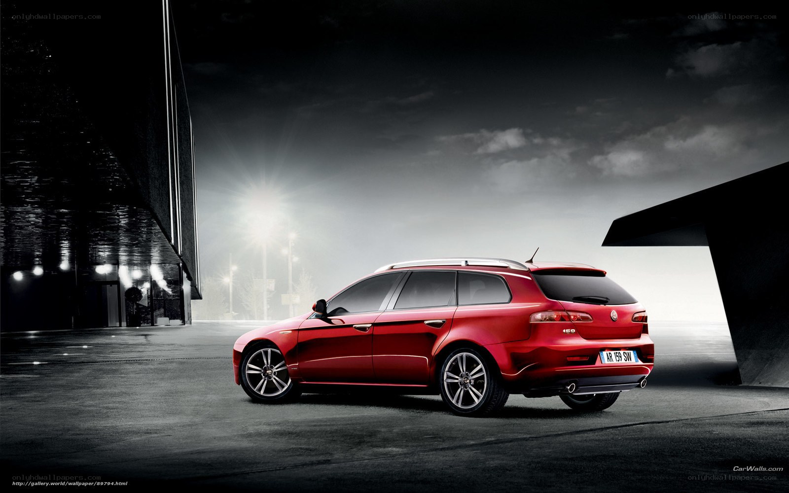Red Alfa Romeo station wagon
