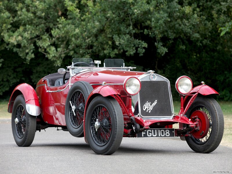 Red Alfa Romeo vintage car