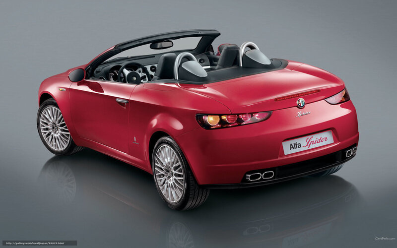 Red Alfa Spider Convertible — Neutral