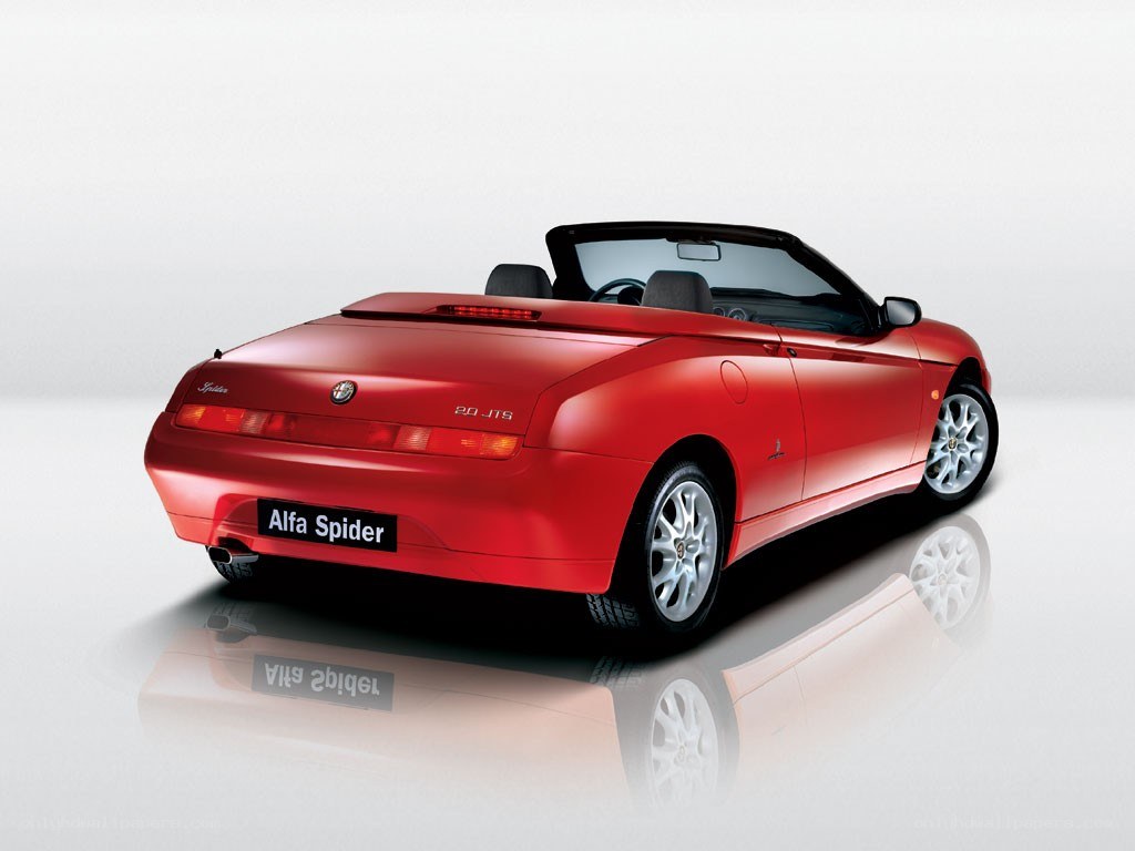 Red Alfa Spider convertible
