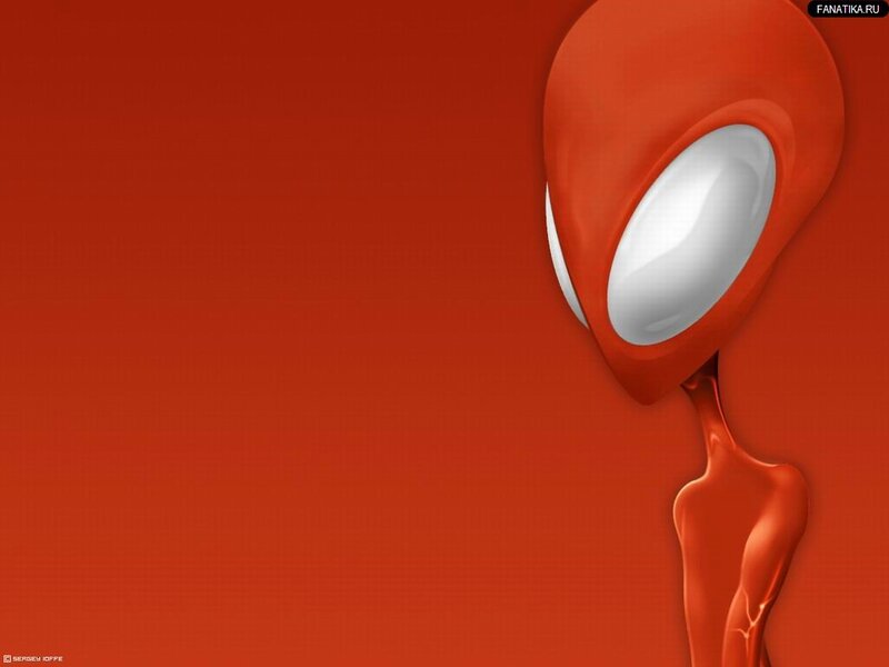 Red alien character illustration