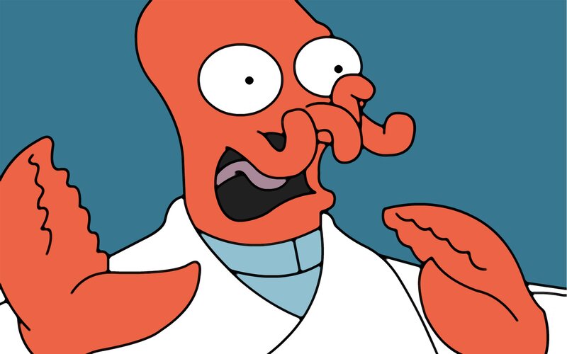 Red Alien Character — Surprised