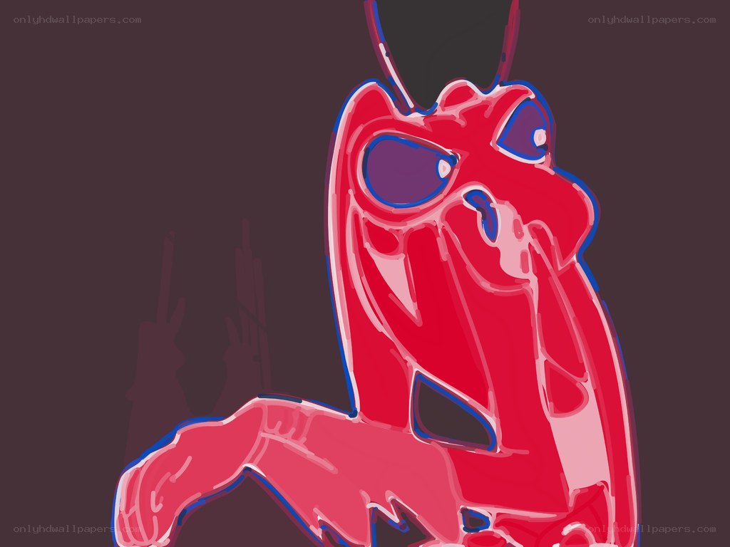 red alien creature illustration