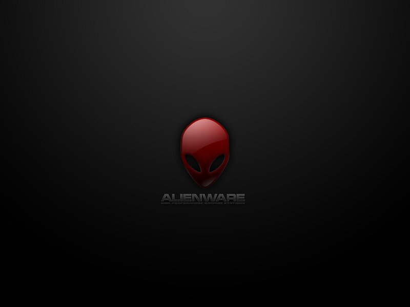 Red Alien Head Logo — Black
