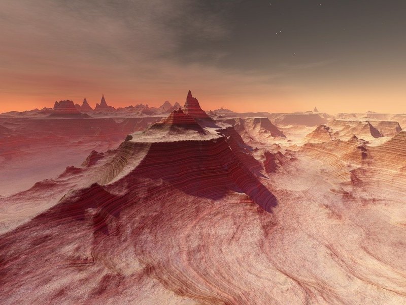 Red alien landscape