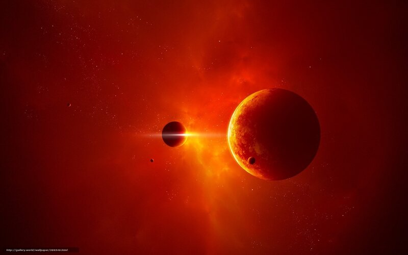 Red alien solar system