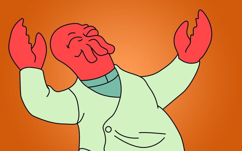 Red Alien with Claws — Orange
