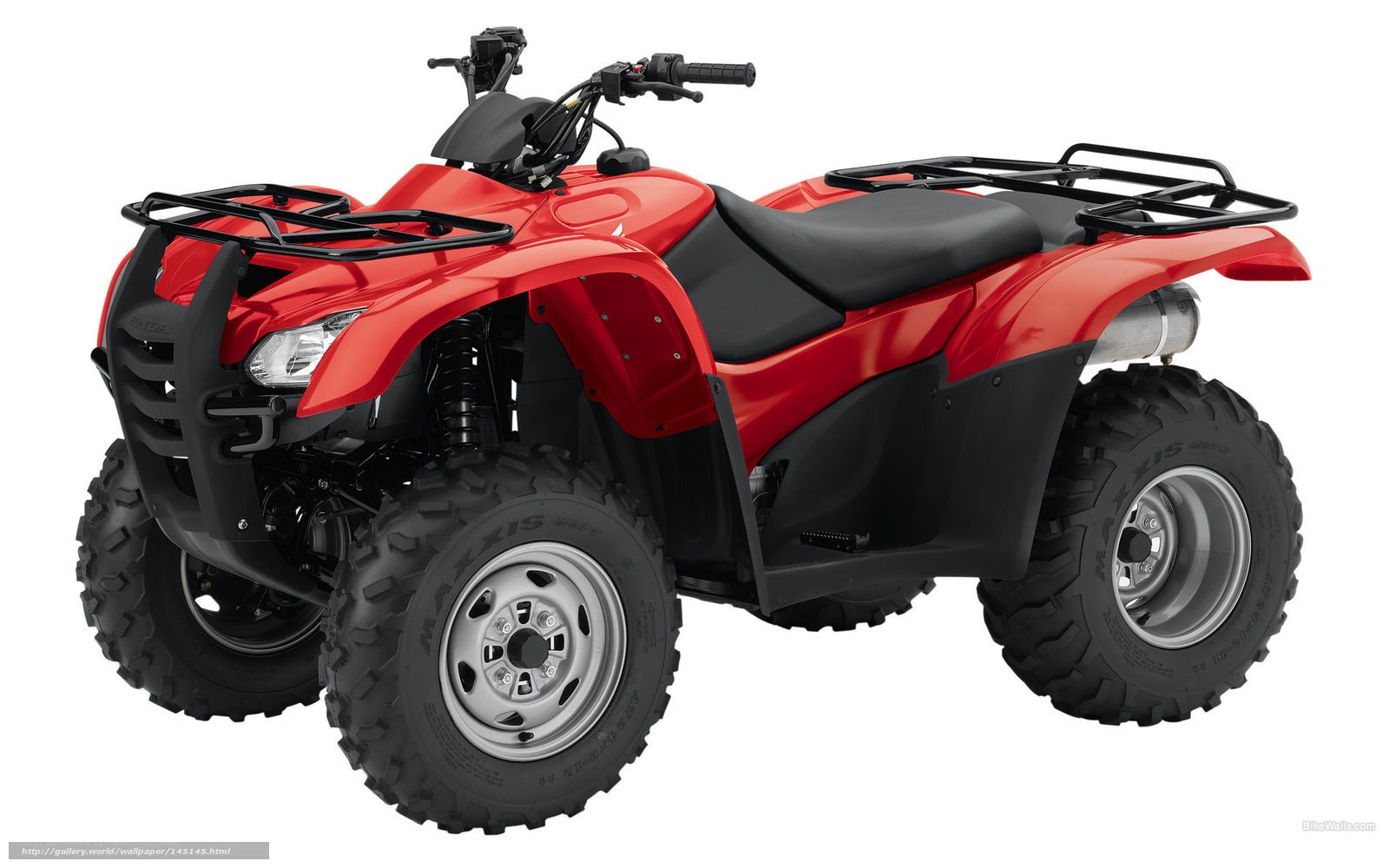 red all-terrain vehicle