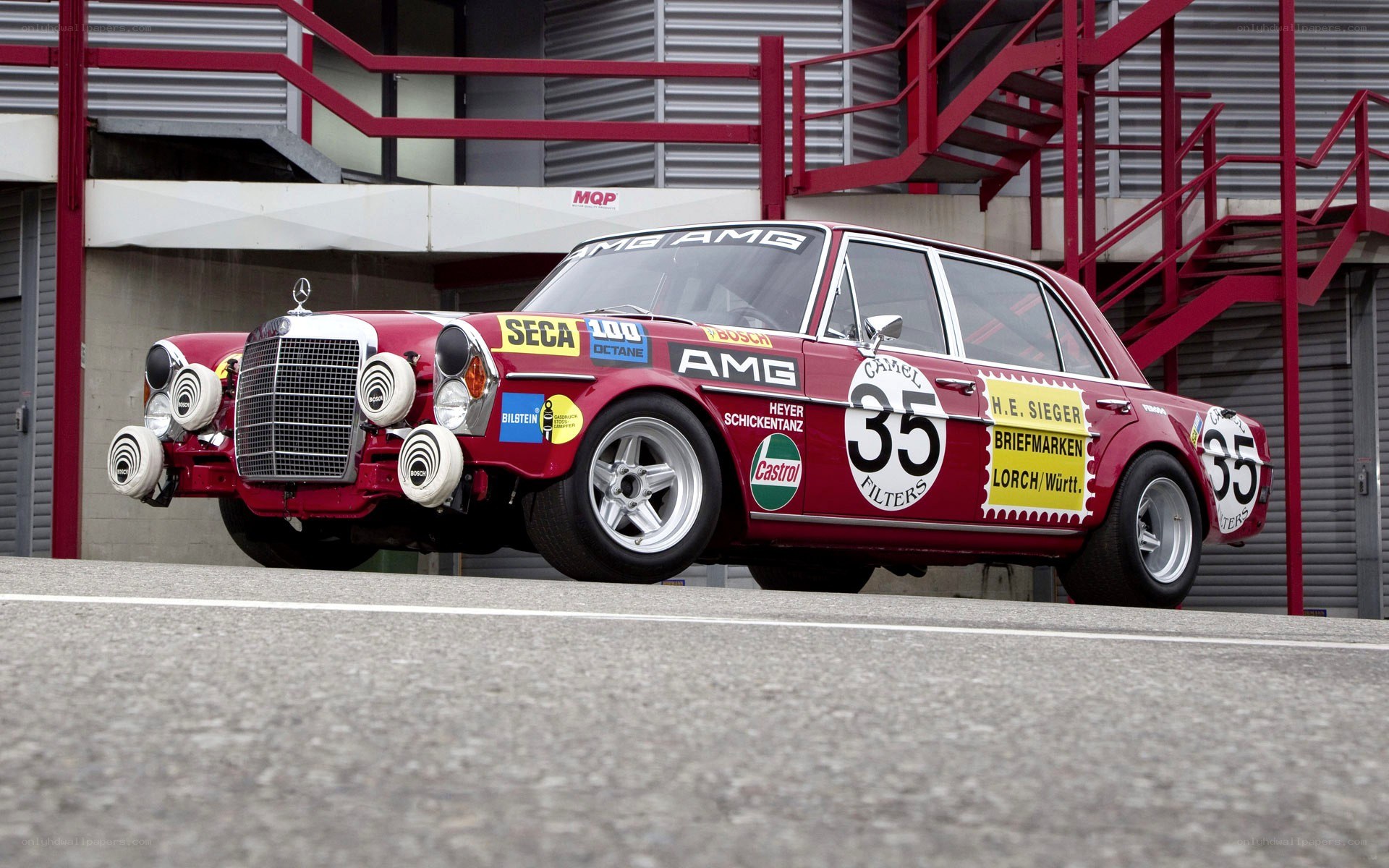 Red AMG race car