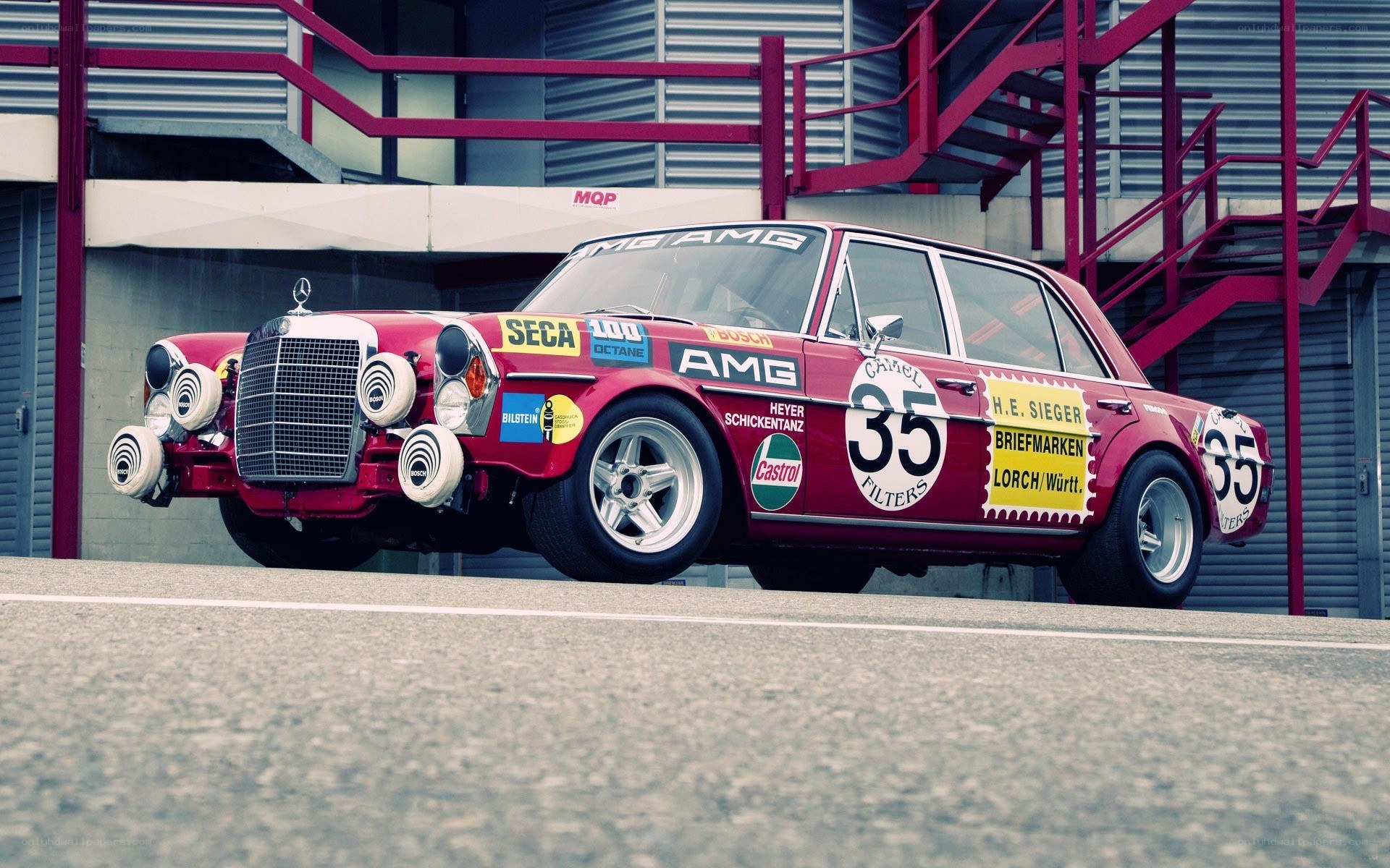 Red AMG race car