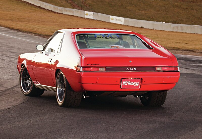 Red AMX on a racetrack