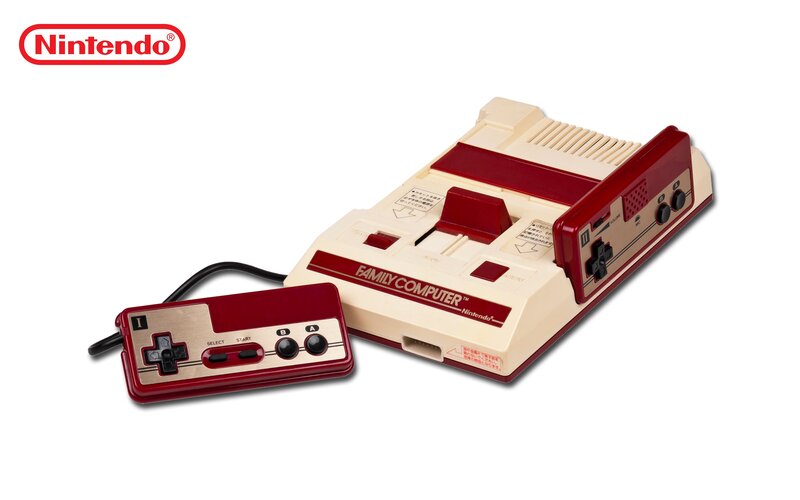 Red and Beige Console