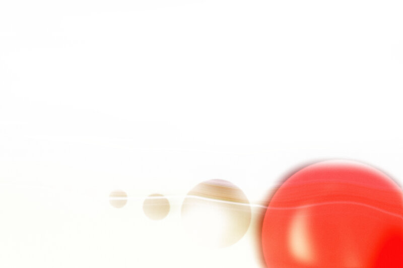 Red and Beige Spheres