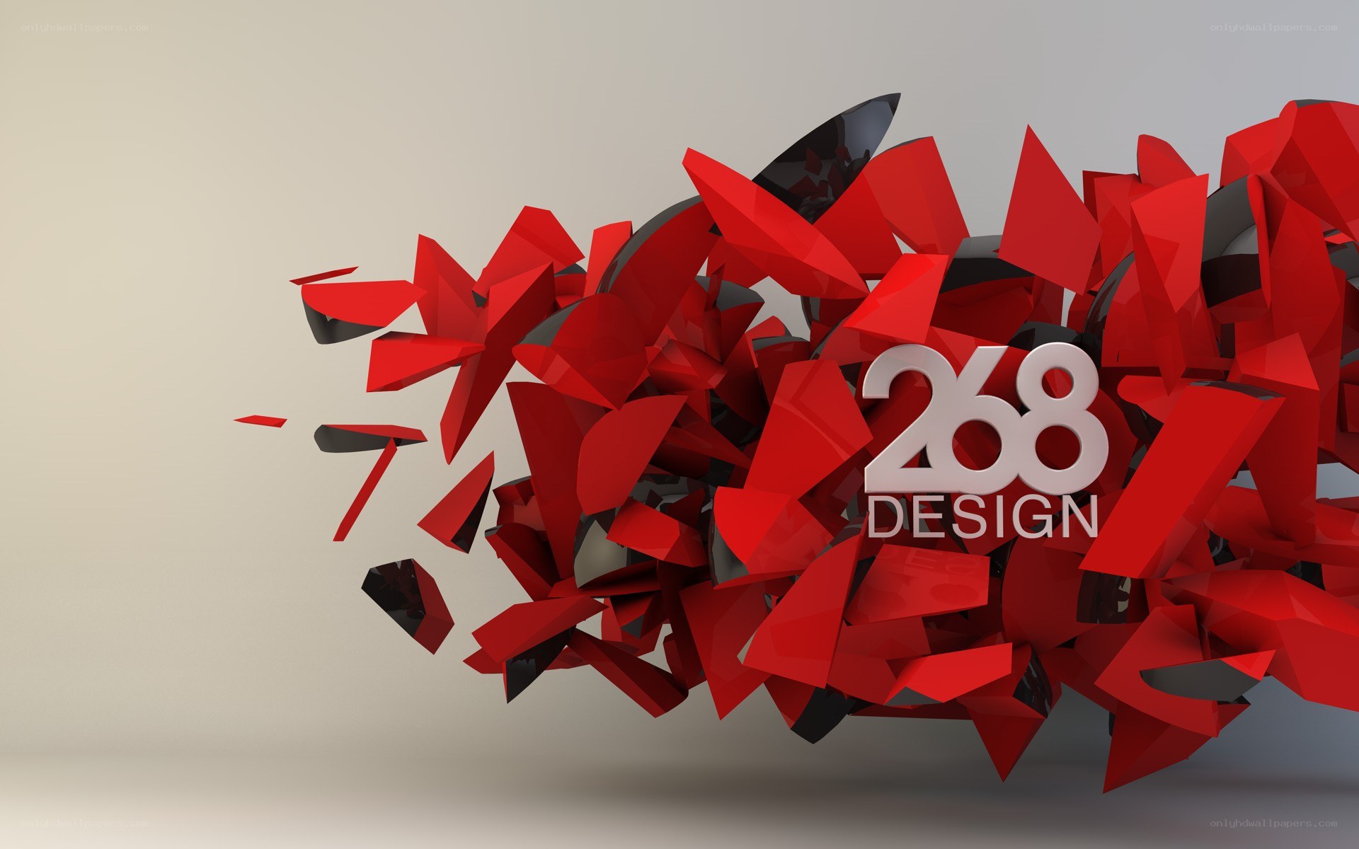 Red and black abstract design