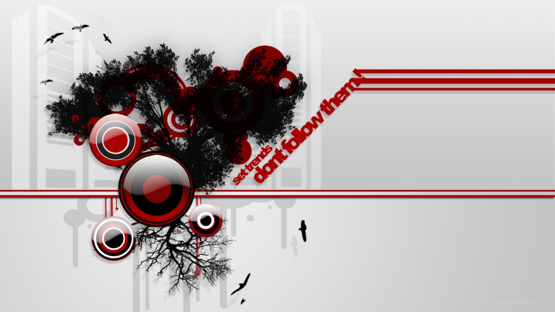 Red and black abstract design