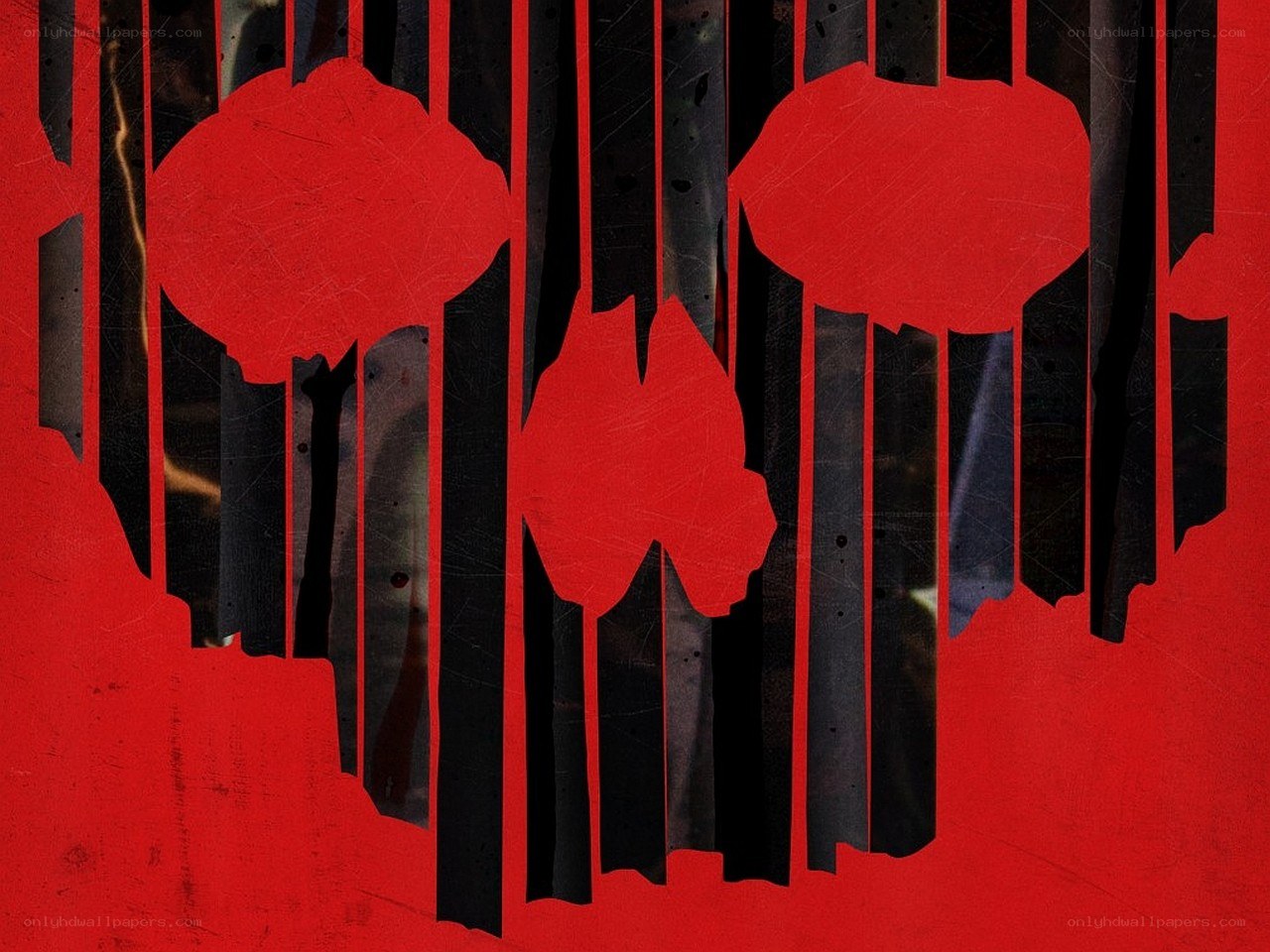 Red and black abstract design