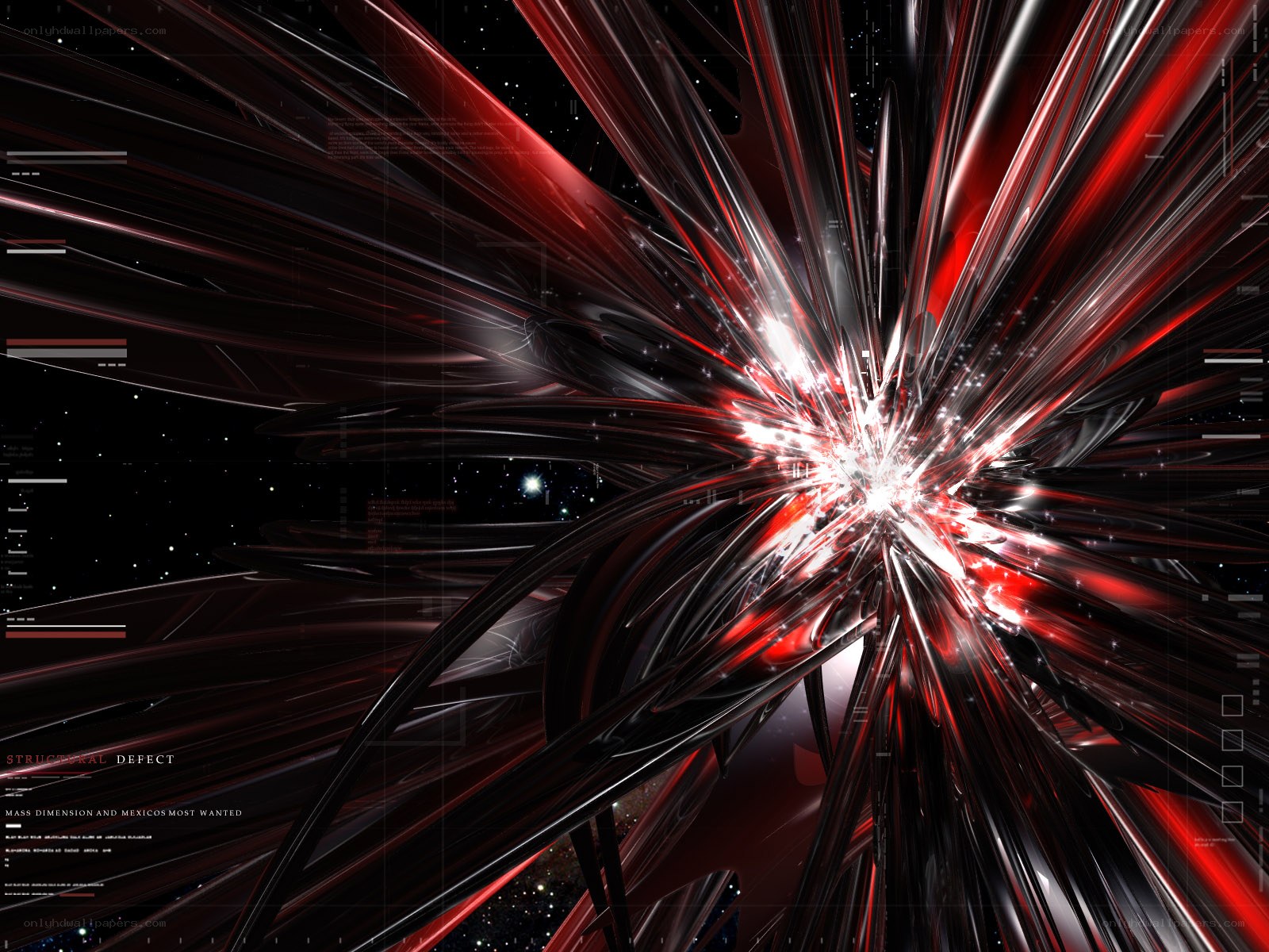 Red and black abstract explosion