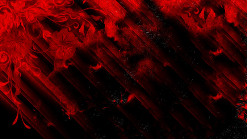 Red and Black Abstract Pattern — Dramatic, Digital Art
