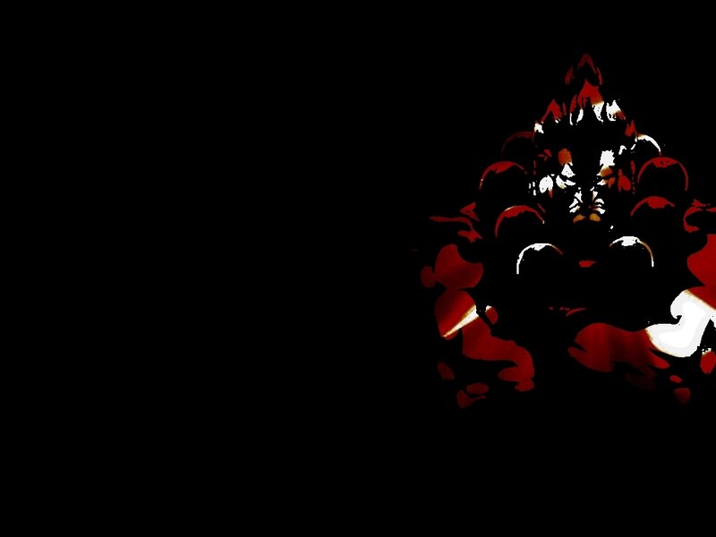 Red and Black Abstract Shape — Dramatic, Digital Art, Dark