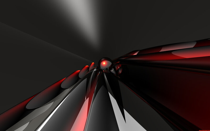 Red and Black Abstract Shapes — Dark
