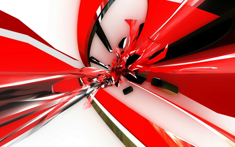 Red and Black Abstract Shapes — Dynamic