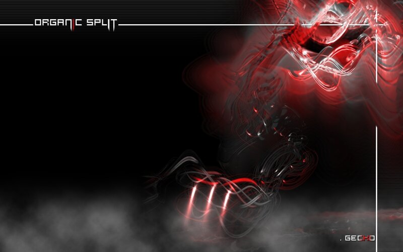 Red and Black Abstract Swirls — Dramatic