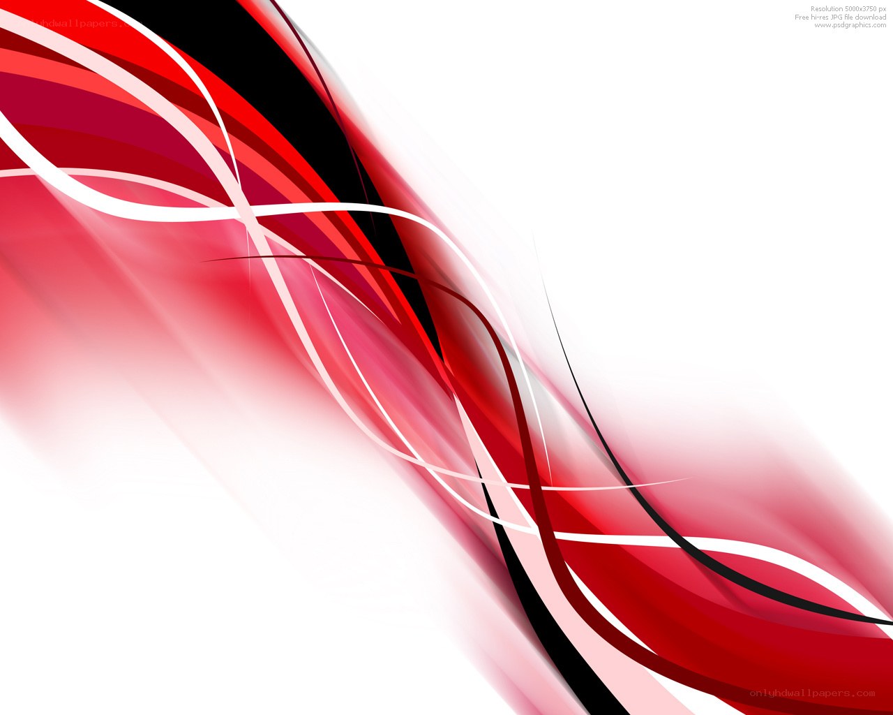 Red and black abstract waves