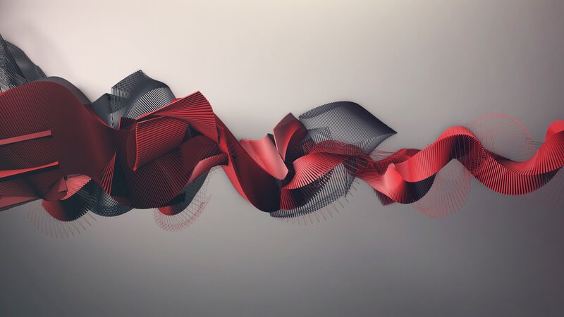 Red and Black Abstract Waves — Calm
