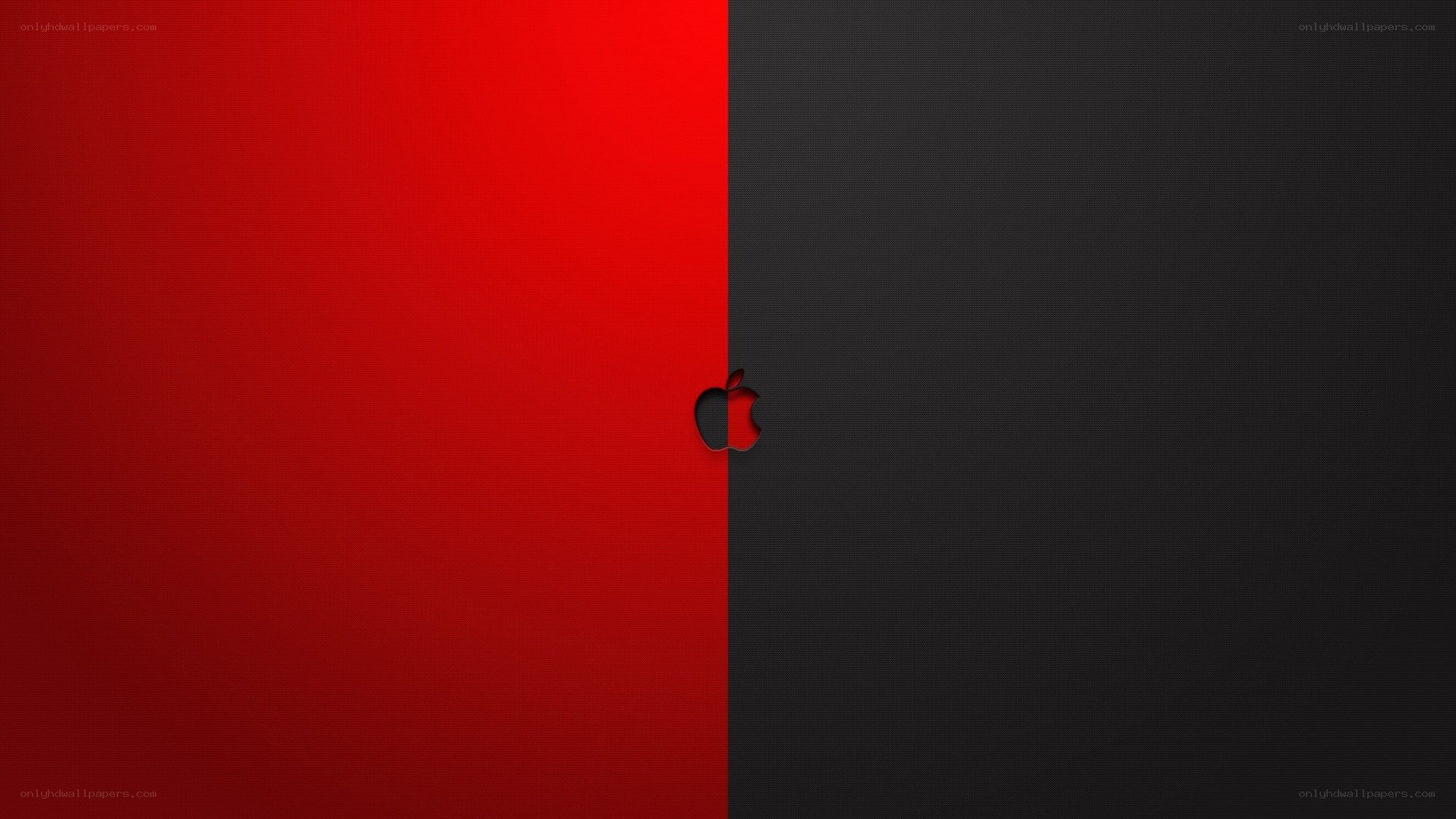Red and black Apple logo