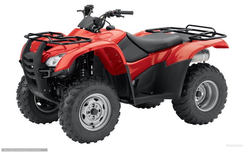 Red and Black Atv — Neutral, Photograph, Seat, Handlebars