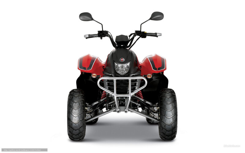 Red and black ATV quad bike