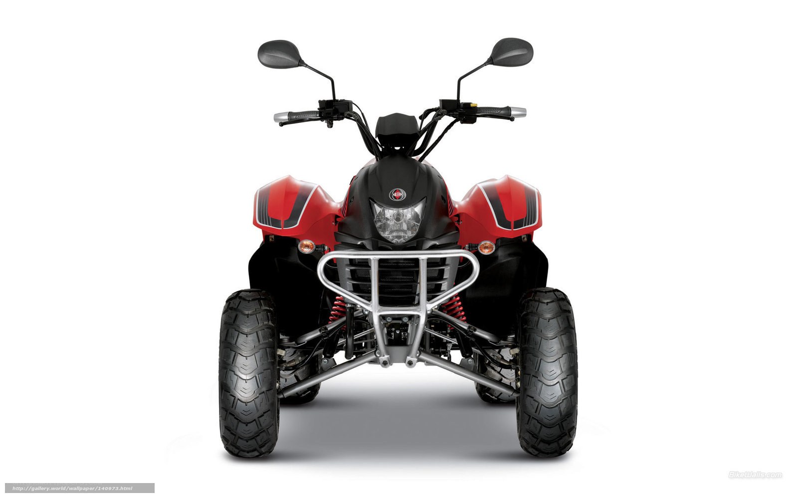 Red and black ATV quad bike