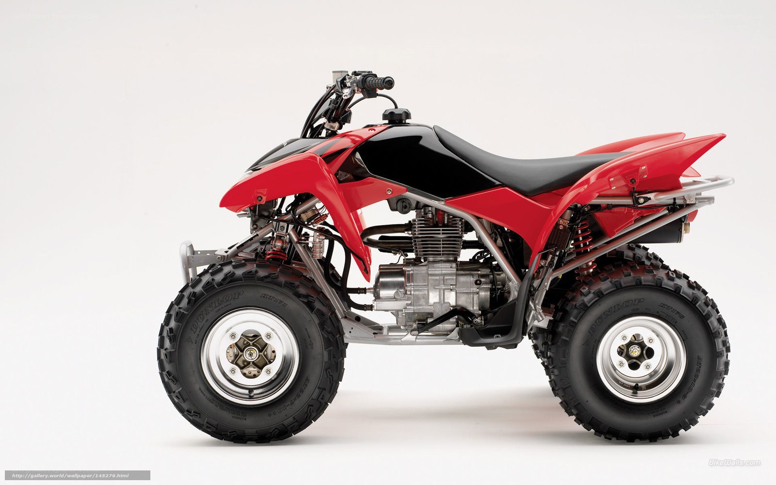 red and black atv quad