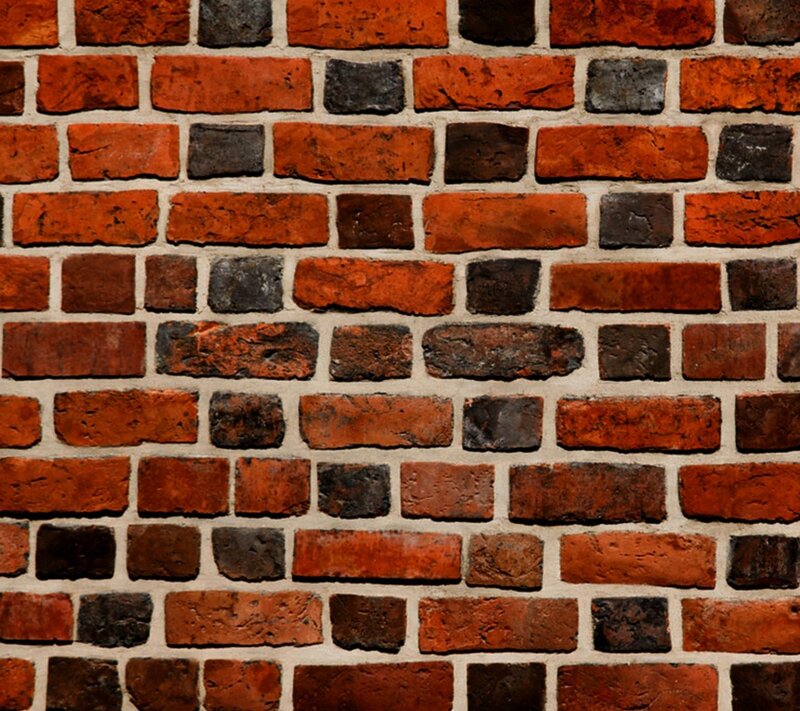 Red and Black Brick Wall