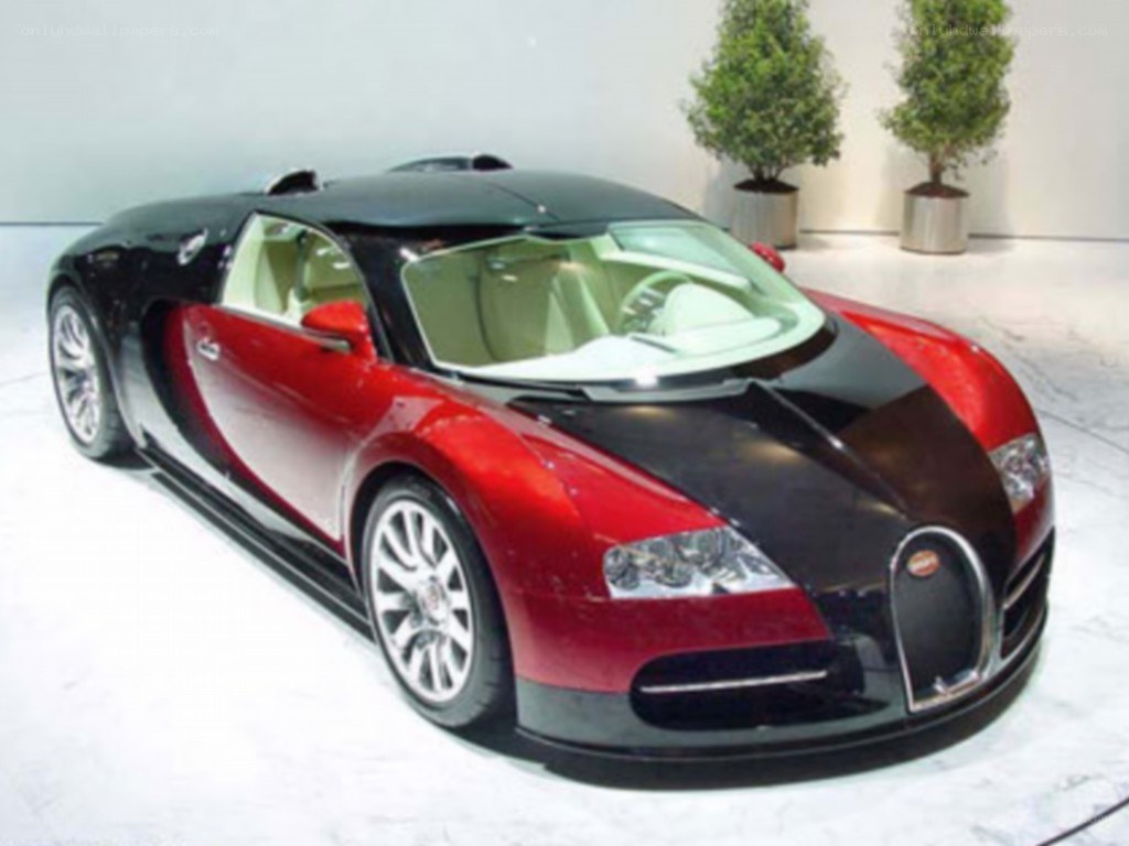 red and black Bugatti Veyron